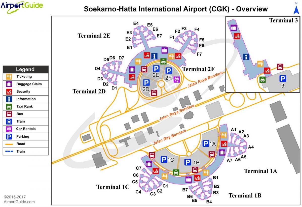 soekarno hatta tarptautinis oro uostas map