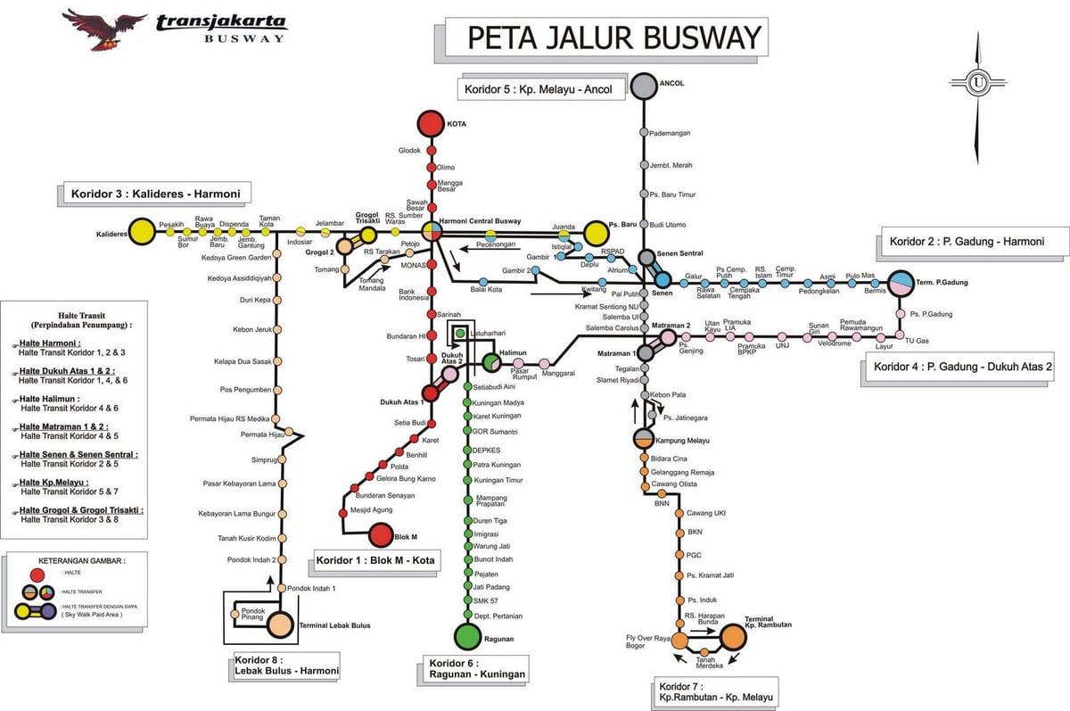 Džakarta miesto žemėlapis