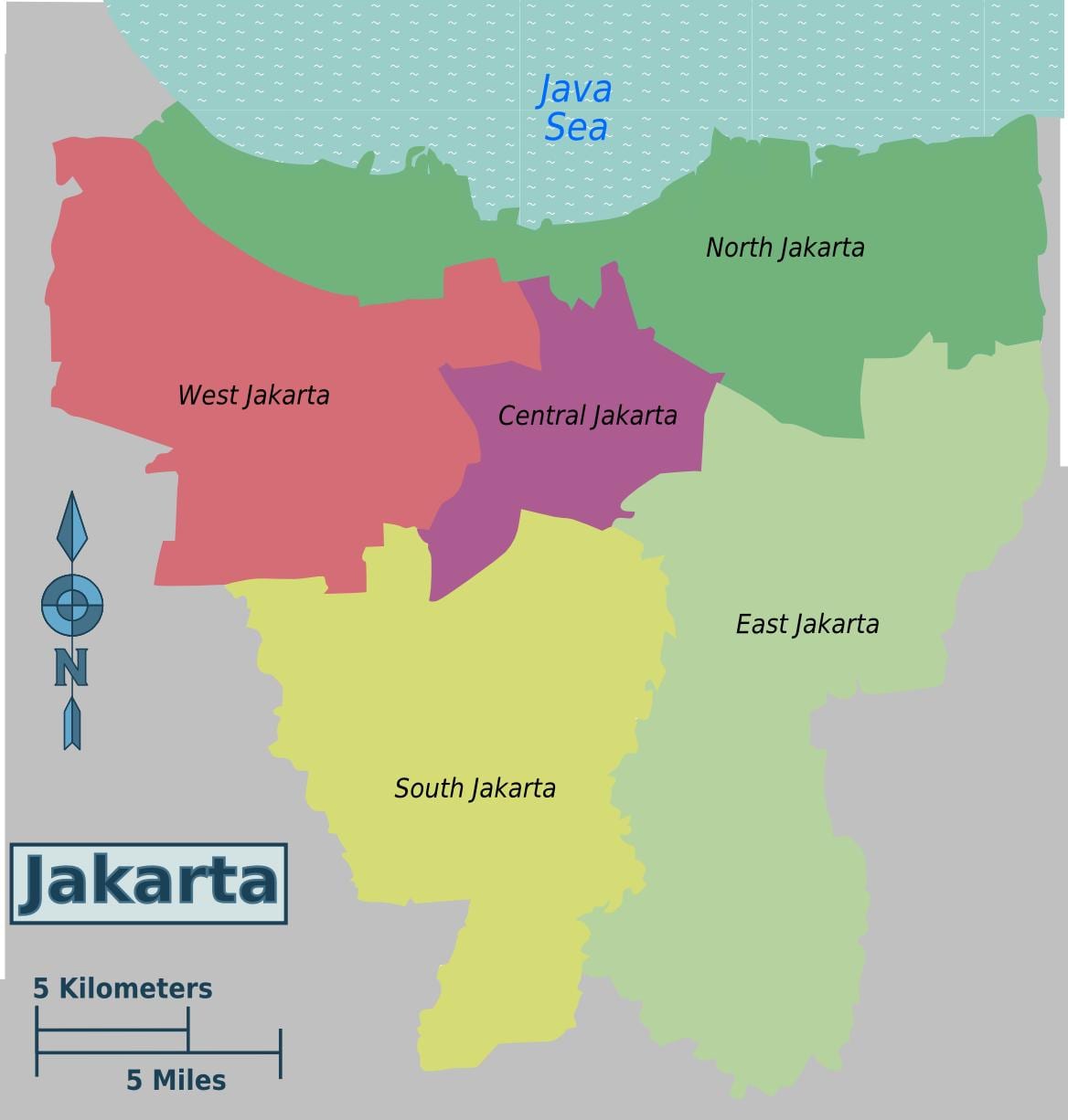 kapitalo indonezijos žemėlapyje