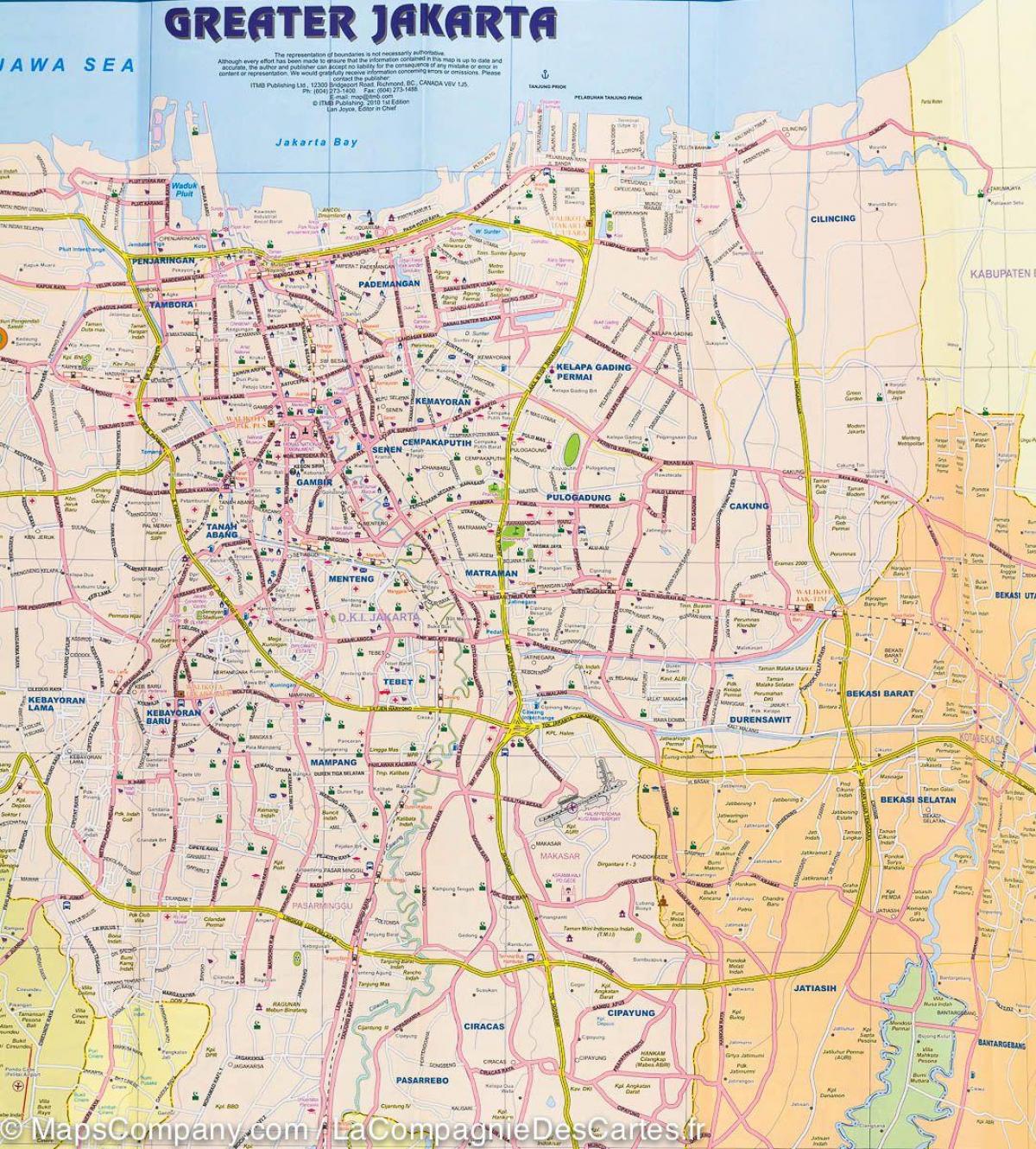 žemėlapis Džakarta street
