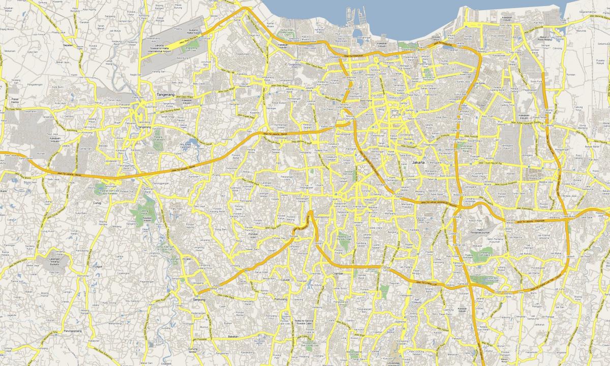 žemėlapis Džakarta kelių