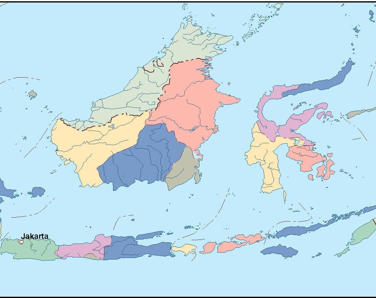 žemėlapis Džakarta vektorinis žemėlapis