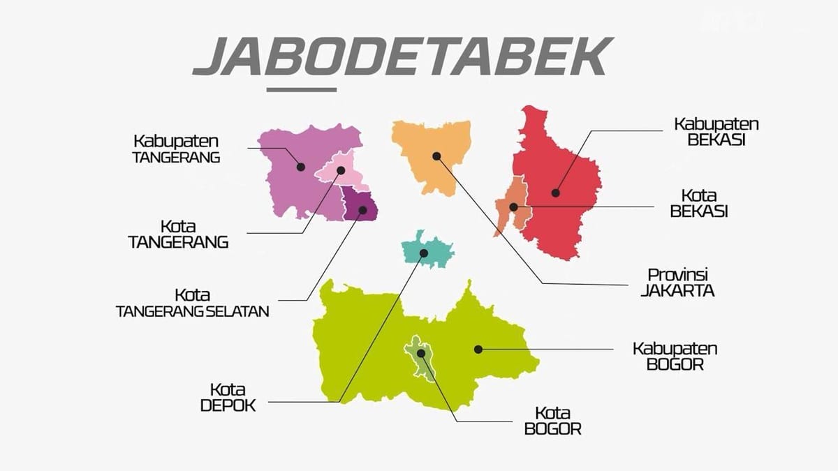 žemėlapis jabodetabek