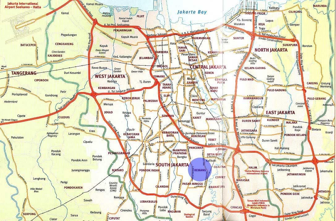 žemėlapis kemang Džakarta