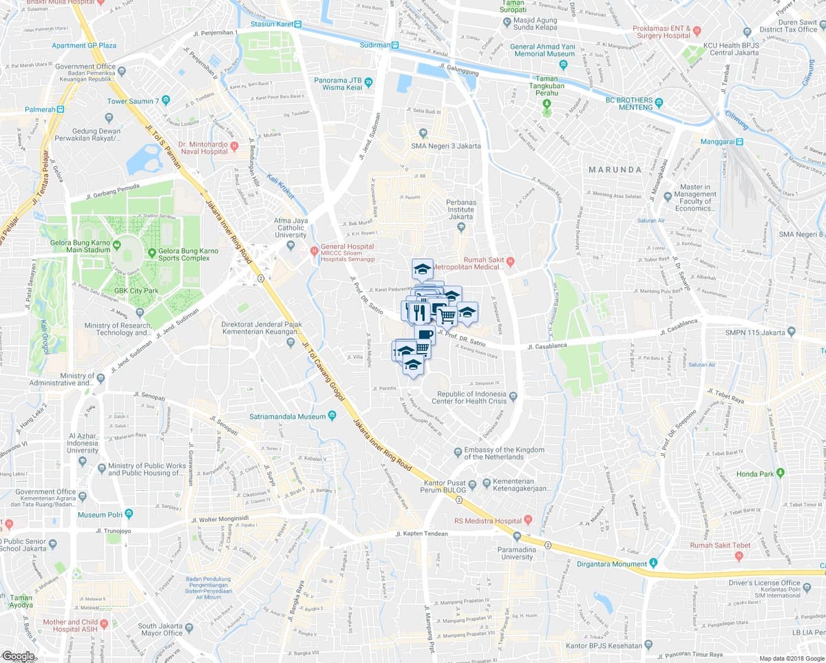 žemėlapis kuningan Džakarta