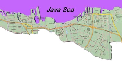 Džakarta utara žemėlapyje