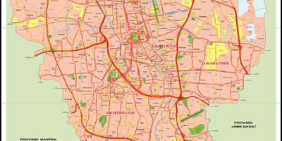 Centrinė Džakarta žemėlapyje