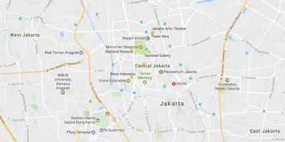 Žemėlapis Džakarta centrai