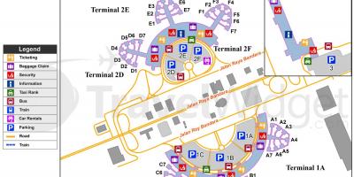 Soekarno hatta oro uosto terminalą žemėlapyje