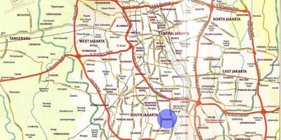 Žemėlapis kemang Džakarta