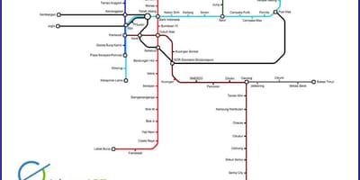 Džakarta lrt žemėlapyje