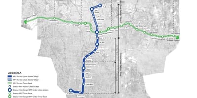Džakarta mrt maršruto žemėlapį