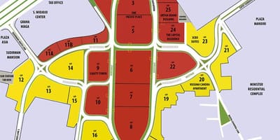 Žemėlapis scbd Džakarta